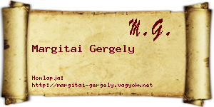 Margitai Gergely névjegykártya